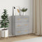 vidaXL - Dressoir - 69,5x34x90 - cm - bewerkt - hout - grijs - sonoma - eikenkleurig