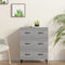 vidaXL - Dressoir - 69,5x34x90 - cm - bewerkt - hout - grijs - sonoma - eikenkleurig