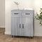 vidaXL - Dressoir - 69,5x34x90 - cm - bewerkt - hout - grijs - sonoma - eikenkleurig