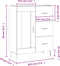 vidaXL - Dressoir - 69,5x34x90 - cm - bewerkt - hout - grijs - sonoma - eikenkleurig