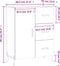vidaXL - Dressoir - 69,5x34x90 - cm - bewerkt - hout - grijs - sonoma - eikenkleurig