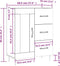 vidaXL - Dressoir - 69,5x34x90 - cm - bewerkt - hout - grijs - sonoma - eikenkleurig