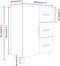 vidaXL - Dressoir - 69,5x34x90 - cm - bewerkt - hout - grijs - sonoma - eikenkleurig