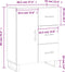 vidaXL - Dressoir - 69,5x34x90 - cm - bewerkt - hout - grijs - sonoma - eikenkleurig