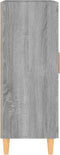 vidaXL - Dressoir - 69,5x34x90 - cm - bewerkt - hout - grijs - sonoma - eikenkleurig
