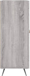 vidaXL - Dressoir - 69,5x34x90 - cm - bewerkt - hout - grijs - sonoma - eikenkleurig