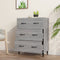 vidaXL - Dressoir - 69,5x34x90 - cm - bewerkt - hout - grijs - sonoma - eikenkleurig