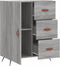 vidaXL - Dressoir - 69,5x34x90 - cm - bewerkt - hout - grijs - sonoma - eikenkleurig