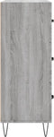 vidaXL - Dressoir - 69,5x34x90 - cm - bewerkt - hout - grijs - sonoma - eikenkleurig
