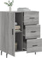 vidaXL - Dressoir - 69,5x34x90 - cm - bewerkt - hout - grijs - sonoma - eikenkleurig