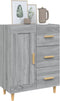 vidaXL - Dressoir - 69,5x34x90 - cm - bewerkt - hout - grijs - sonoma - eikenkleurig