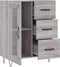 vidaXL - Dressoir - 69,5x34x90 - cm - bewerkt - hout - grijs - sonoma - eikenkleurig