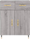vidaXL - Dressoir - 69,5x34x90 - cm - bewerkt - hout - grijs - sonoma - eikenkleurig