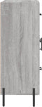 vidaXL - Dressoir - 69,5x34x90 - cm - bewerkt - hout - grijs - sonoma - eikenkleurig