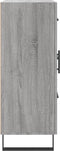 vidaXL - Dressoir - 69,5x34x90 - cm - bewerkt - hout - grijs - sonoma - eikenkleurig