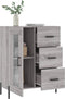 vidaXL - Dressoir - 69,5x34x90 - cm - bewerkt - hout - grijs - sonoma - eikenkleurig