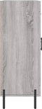 vidaXL - Dressoir - 69,5x34x90 - cm - bewerkt - hout - grijs - sonoma - eikenkleurig