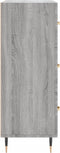 vidaXL - Dressoir - 69,5x34x90 - cm - bewerkt - hout - grijs - sonoma - eikenkleurig
