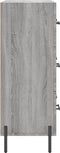 vidaXL - Dressoir - 69,5x34x90 - cm - bewerkt - hout - grijs - sonoma - eikenkleurig
