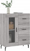 vidaXL - Dressoir - 69,5x34x90 - cm - bewerkt - hout - grijs - sonoma - eikenkleurig