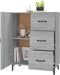 vidaXL - Dressoir - 69,5x34x90 - cm - bewerkt - hout - grijs - sonoma - eikenkleurig