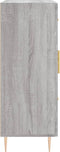 vidaXL - Dressoir - 69,5x34x90 - cm - bewerkt - hout - grijs - sonoma - eikenkleurig