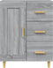 vidaXL - Dressoir - 69,5x34x90 - cm - bewerkt - hout - grijs - sonoma - eikenkleurig