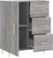vidaXL - Dressoir - 69,5x34x90 - cm - bewerkt - hout - grijs - sonoma - eikenkleurig