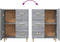 vidaXL - Dressoir - 69,5x34x90 - cm - bewerkt - hout - grijs - sonoma - eikenkleurig