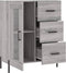 vidaXL - Dressoir - 69,5x34x90 - cm - bewerkt - hout - grijs - sonoma - eikenkleurig