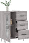 vidaXL - Dressoir - 69,5x34x90 - cm - bewerkt - hout - grijs - sonoma - eikenkleurig