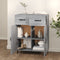 vidaXL - Dressoir - 69,5x34x90 - cm - bewerkt - hout - grijs - sonoma - eikenkleurig