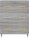 vidaXL - Dressoir - 69,5x34x90 - cm - bewerkt - hout - grijs - sonoma - eikenkleurig