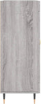 vidaXL - Dressoir - 69,5x34x90 - cm - bewerkt - hout - grijs - sonoma - eikenkleurig