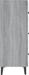 vidaXL - Dressoir - 69,5x34x90 - cm - bewerkt - hout - grijs - sonoma - eikenkleurig