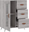 vidaXL - Dressoir - 69,5x34x90 - cm - bewerkt - hout - grijs - sonoma - eikenkleurig