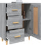 vidaXL - Dressoir - 69,5x34x90 - cm - bewerkt - hout - grijs - sonoma - eikenkleurig
