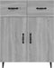 vidaXL - Dressoir - 69,5x34x90 - cm - bewerkt - hout - grijs - sonoma - eikenkleurig