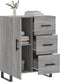 vidaXL - Dressoir - 69,5x34x90 - cm - bewerkt - hout - grijs - sonoma - eikenkleurig