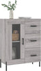 vidaXL - Dressoir - 69,5x34x90 - cm - bewerkt - hout - grijs - sonoma - eikenkleurig