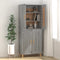 vidaXL - Dressoir - 69,5x34x90 - cm - bewerkt - hout - grijs - sonoma - eikenkleurig