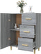 vidaXL - Dressoir - 69,5x34x90 - cm - bewerkt - hout - grijs - sonoma - eikenkleurig
