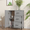 vidaXL - Dressoir - 69,5x34x90 - cm - bewerkt - hout - grijs - sonoma - eikenkleurig