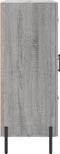 vidaXL - Dressoir - 69,5x34x90 - cm - bewerkt - hout - grijs - sonoma - eikenkleurig