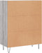 vidaXL - Dressoir - 69,5x34x90 - cm - bewerkt - hout - grijs - sonoma - eikenkleurig