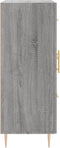 vidaXL - Dressoir - 69,5x34x90 - cm - bewerkt - hout - grijs - sonoma - eikenkleurig