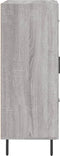 vidaXL - Dressoir - 69,5x34x90 - cm - bewerkt - hout - grijs - sonoma - eikenkleurig