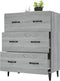 vidaXL - Dressoir - 69,5x34x90 - cm - bewerkt - hout - grijs - sonoma - eikenkleurig