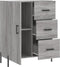 vidaXL - Dressoir - 69,5x34x90 - cm - bewerkt - hout - grijs - sonoma - eikenkleurig