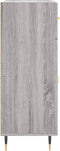 vidaXL - Dressoir - 69,5x34x90 - cm - bewerkt - hout - grijs - sonoma - eikenkleurig